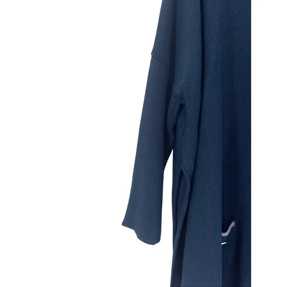 Mersea Blue Catalina Sweater One Size Oversized Pockets Poncho Lightweight - Picture 5 of 8